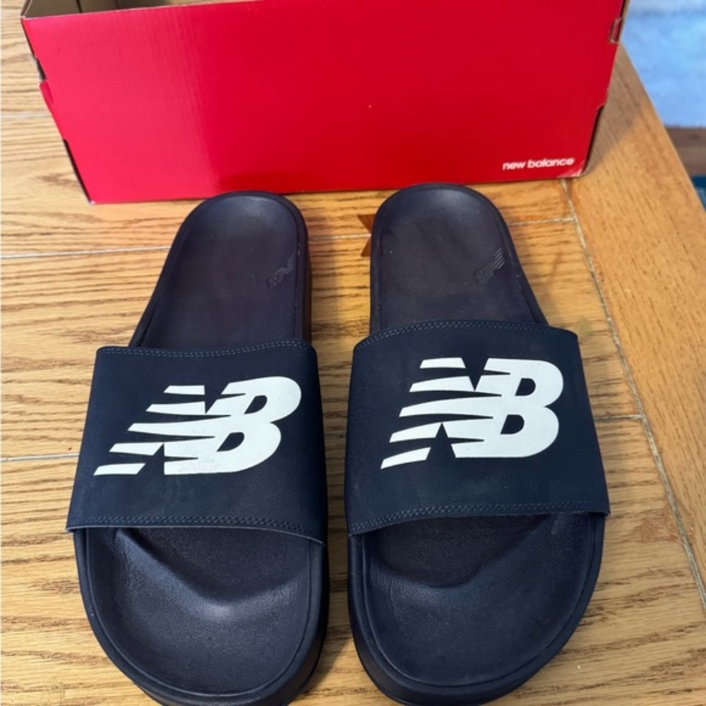 New Balance Black Slide Sandals